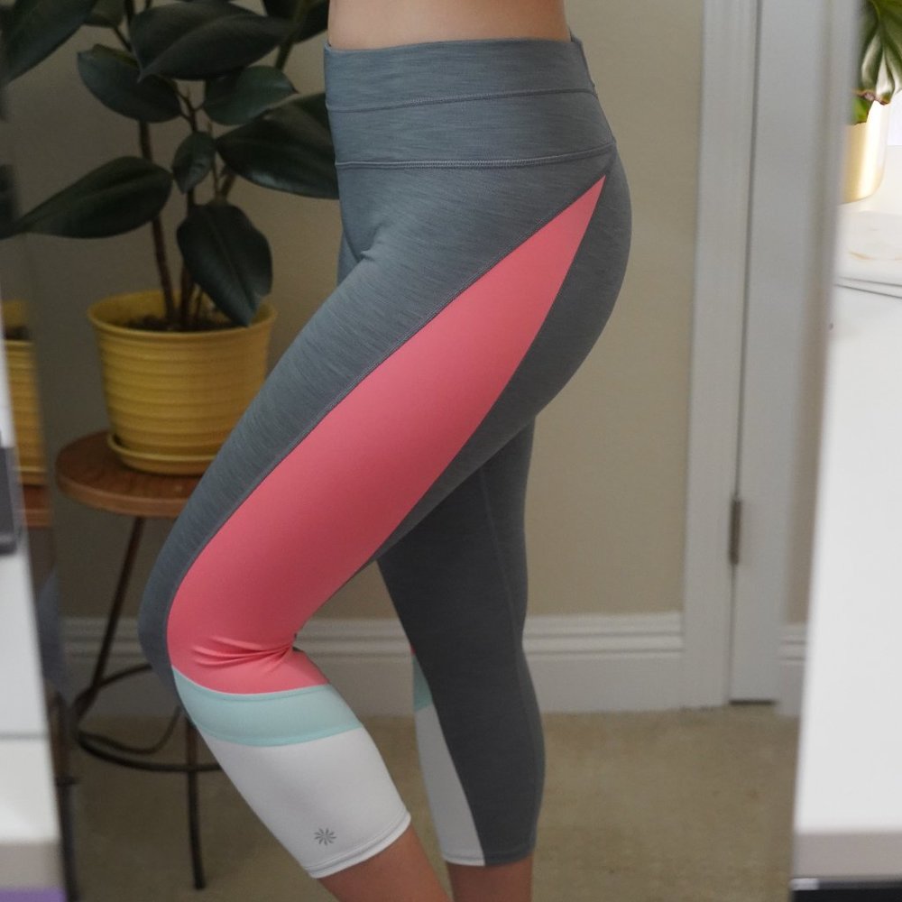 Athleta Color Block Capri Leggings